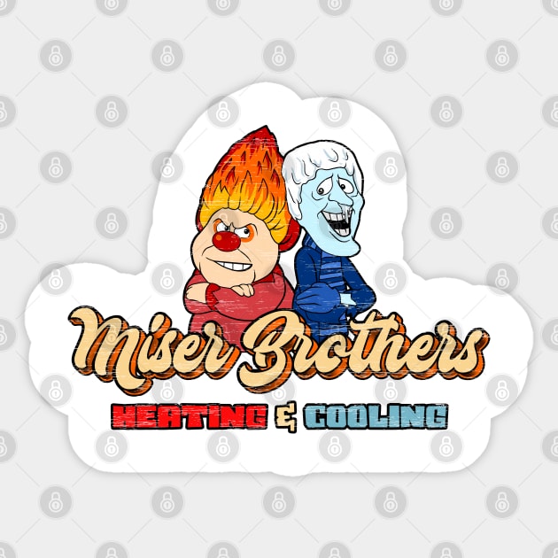 Miser Brothers Vintage Sticker by Skulls Mushroom Arts